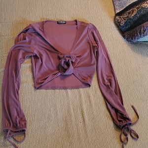 Fashion nova tie crop top